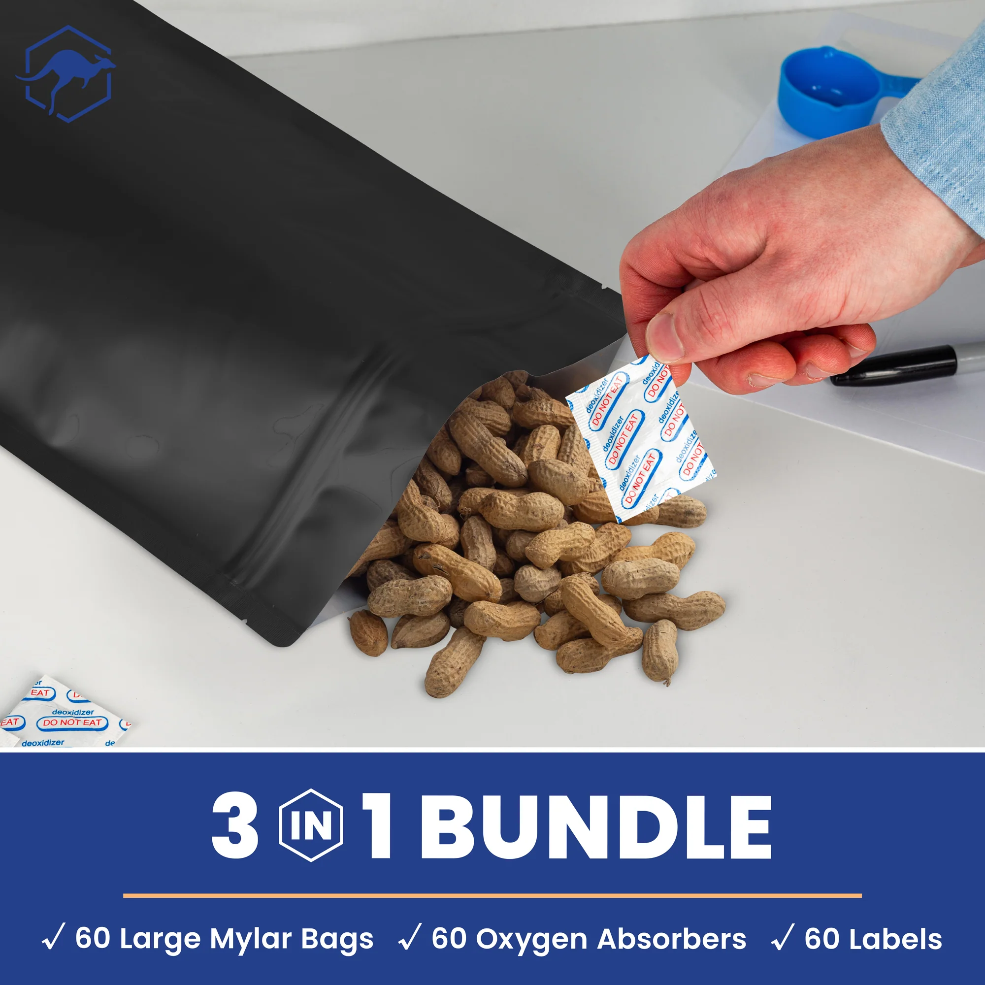 1 Gallon Gusset Mylar Bags with Oxygen Absorbers - Image 9