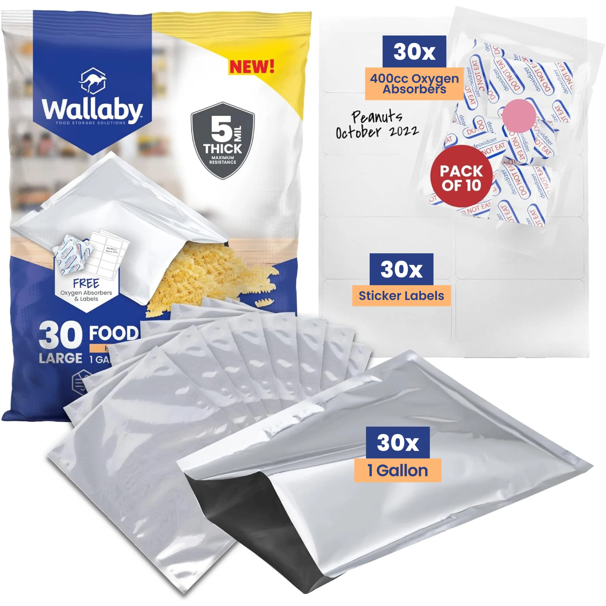 1 Gallon Mylar Bags with Oxygen Absorbers - Image 13