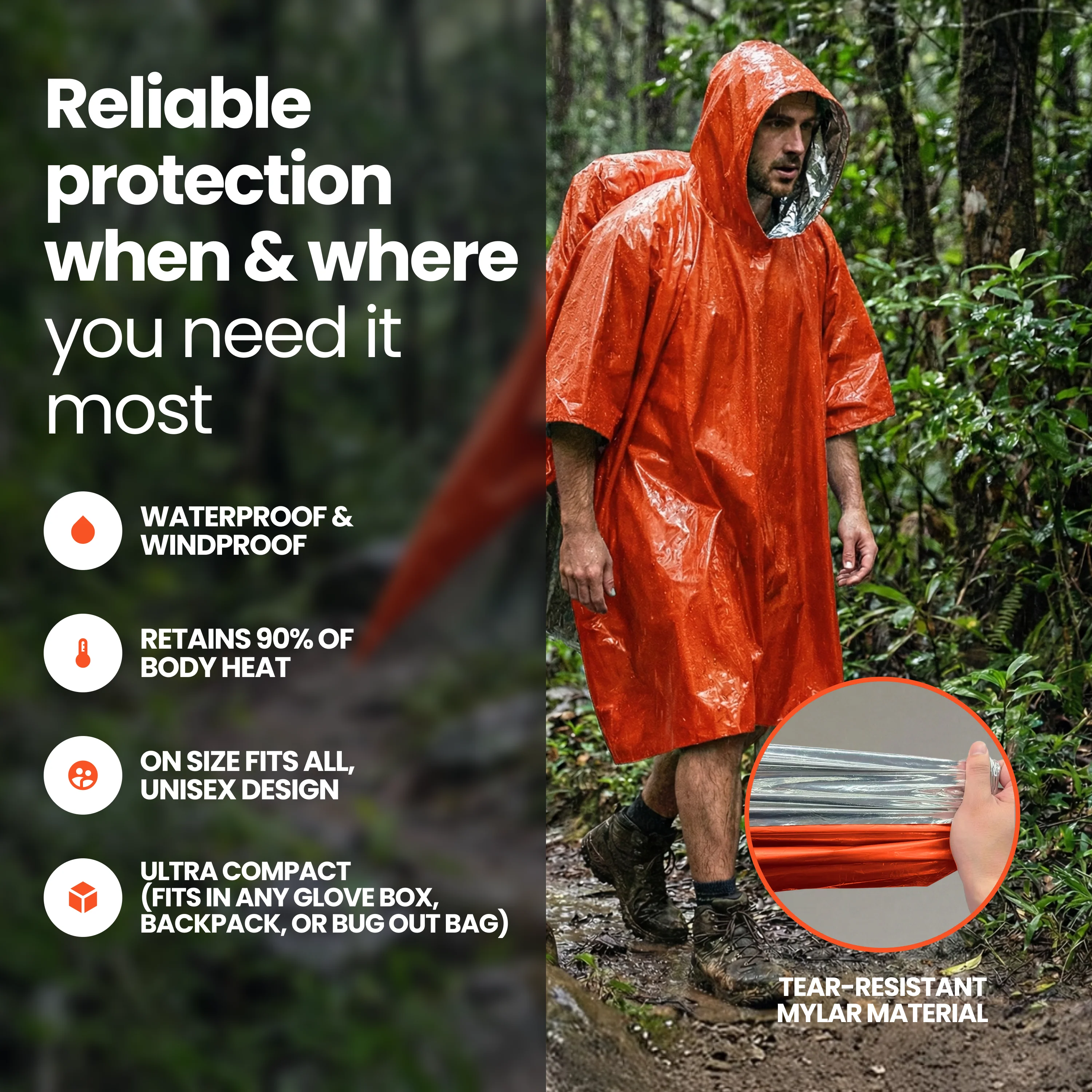 Emergency Mylar Poncho - Image 9