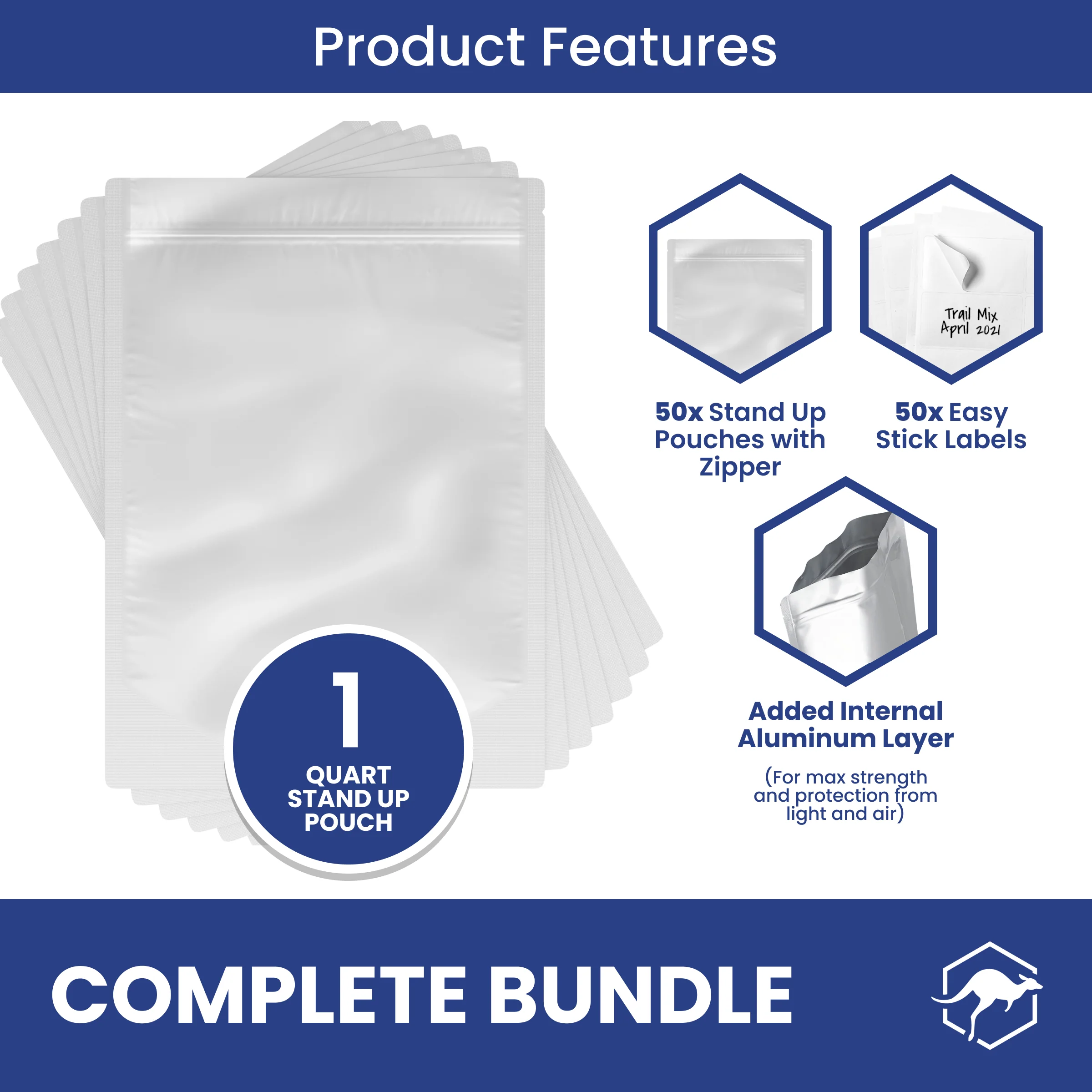 Gusset Mylar Bag Bundle with Sticker Labels - Image 14