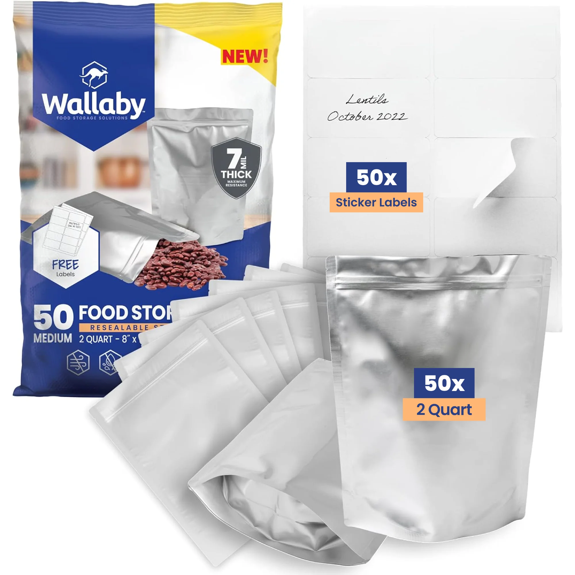 Gusset Mylar Bag Bundle with Sticker Labels - Image 20