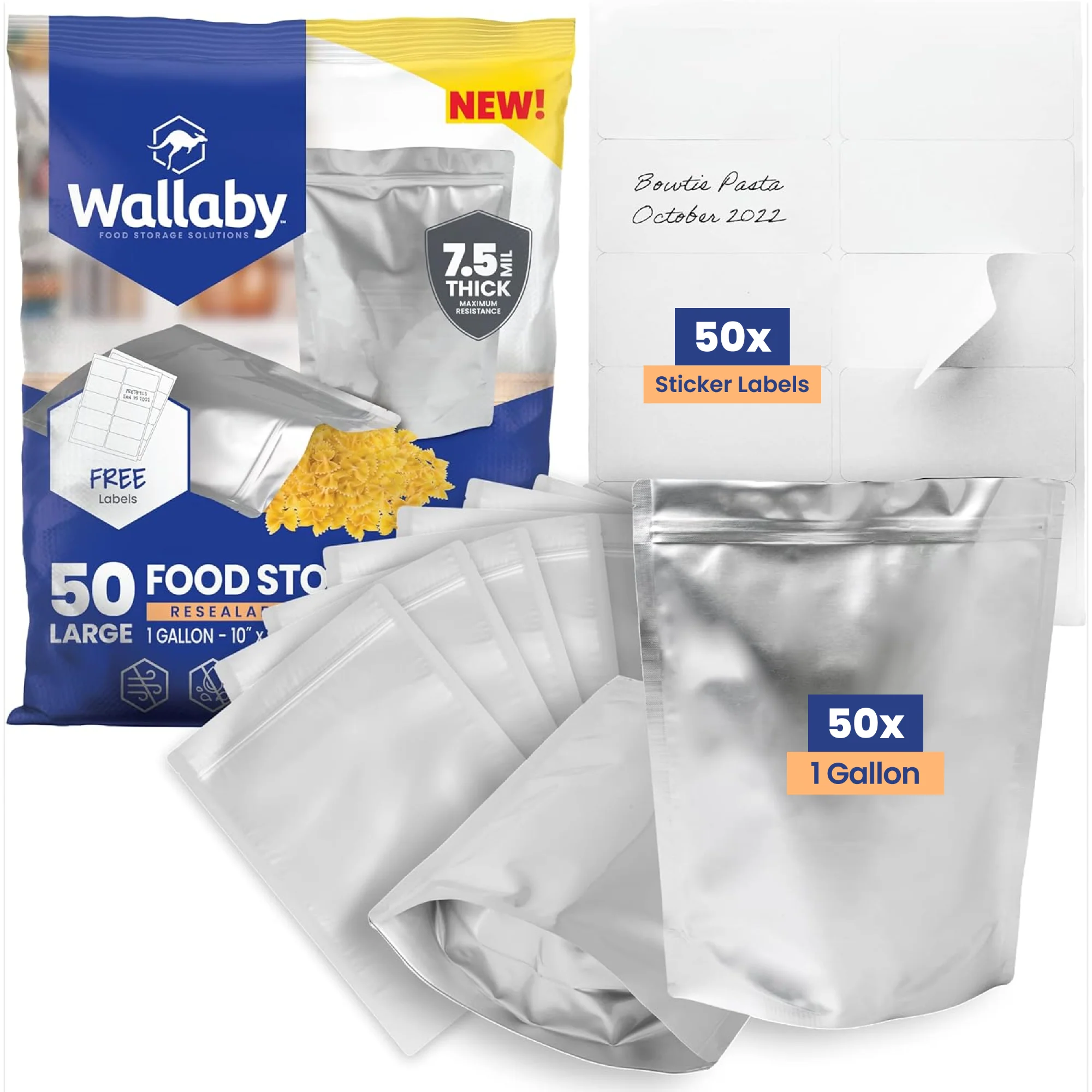 Gusset Mylar Bag Bundle with Sticker Labels - Image 26