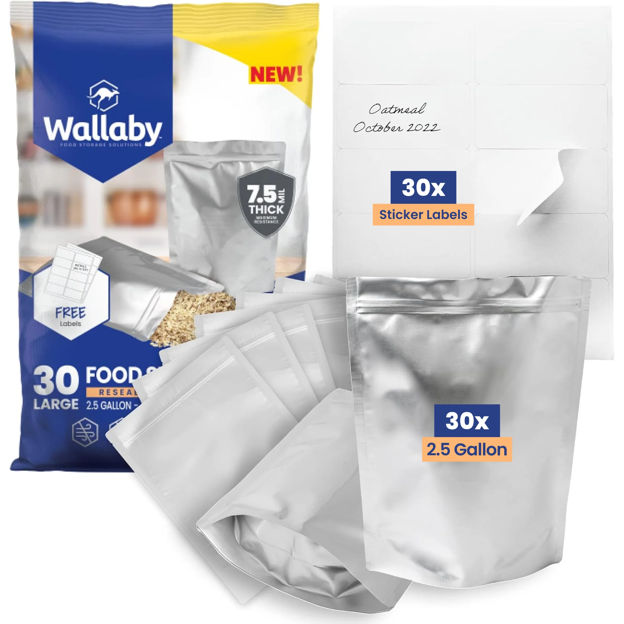 Gusset Mylar Bag Bundle with Sticker Labels - Image 32