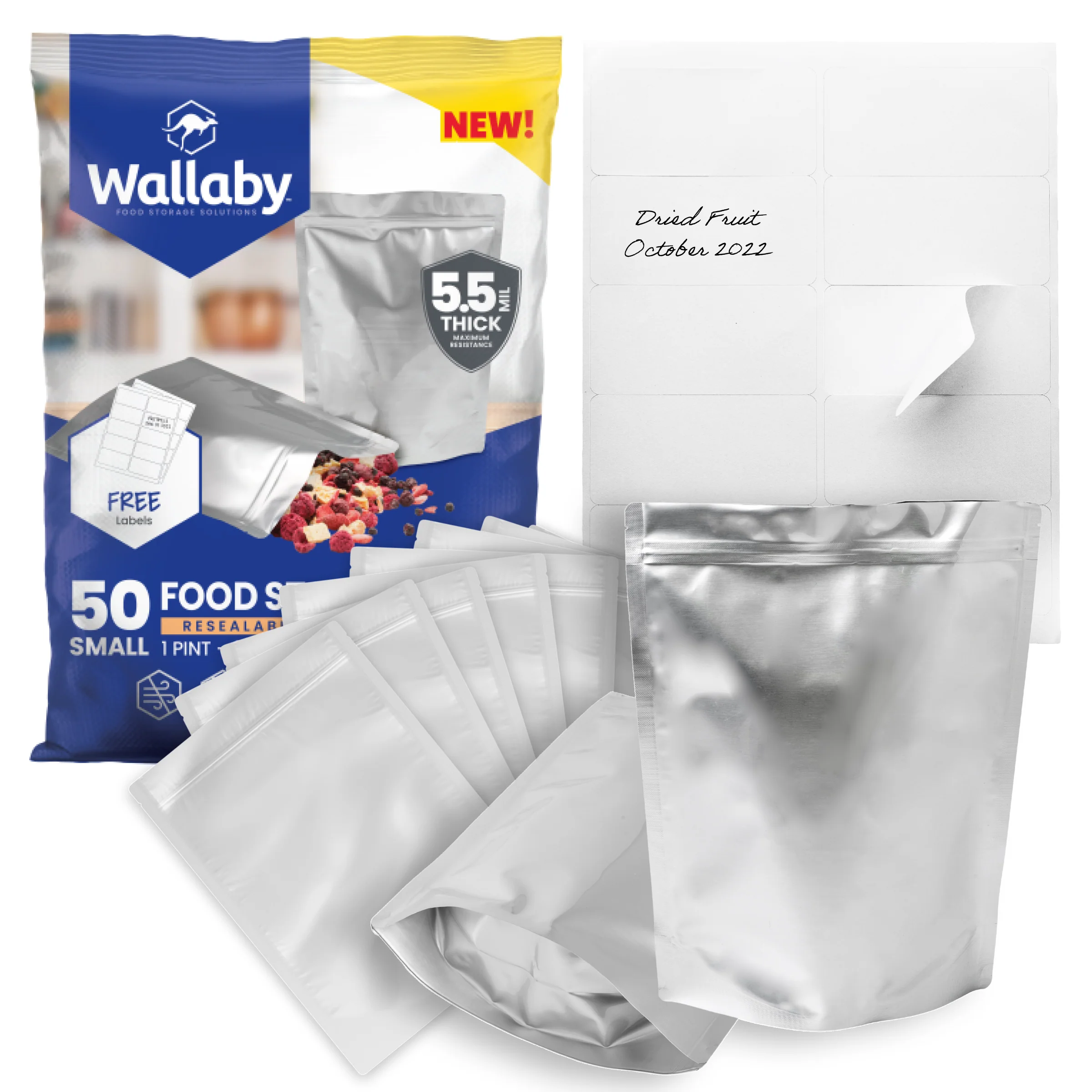 Gusset Mylar Bag Bundle with Sticker Labels - Image 7